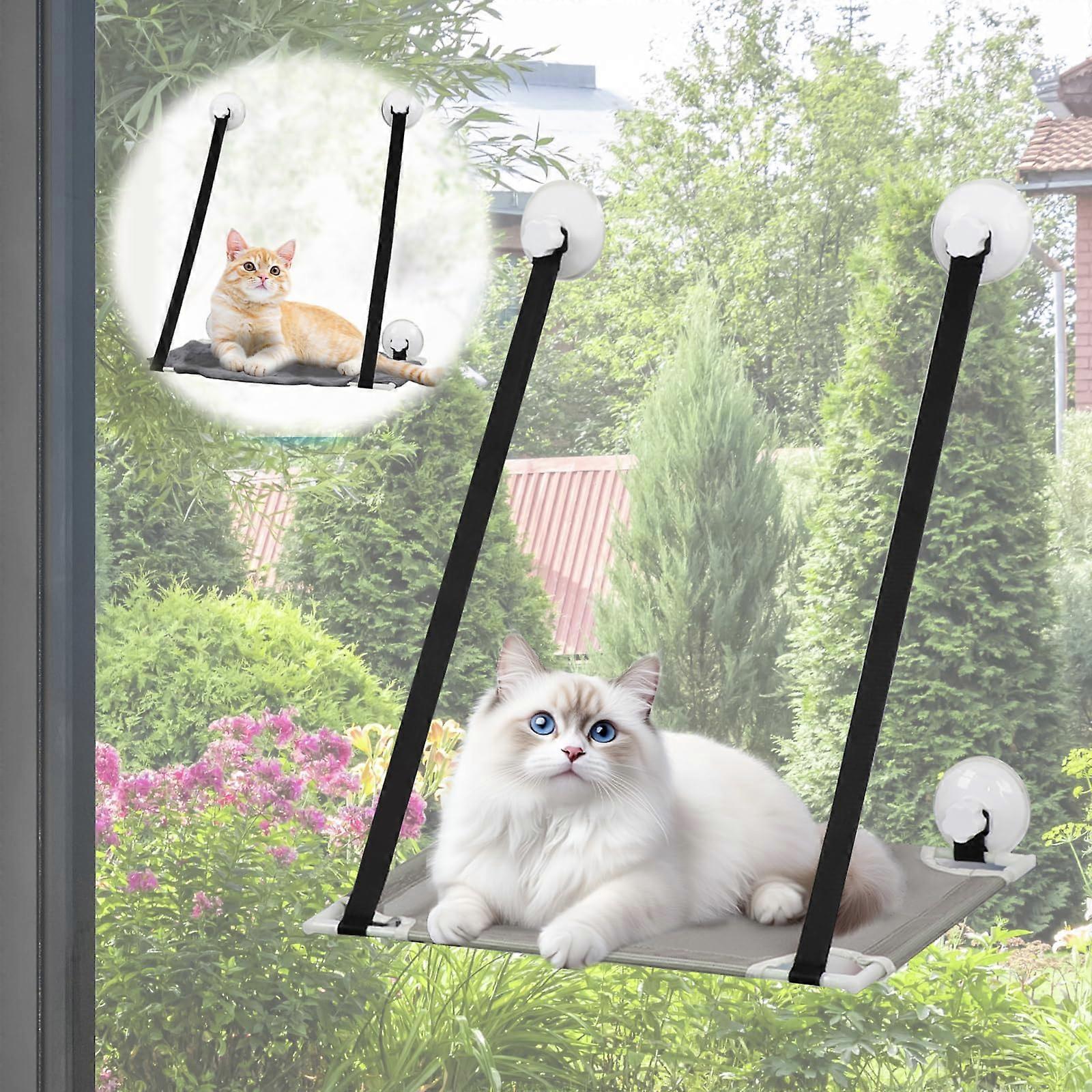 Cat Window Hammock Window Mounted Basking Perch With 4 HeavyDuty Suction Cups 22Lb Capacity Glass Compatible Lounge