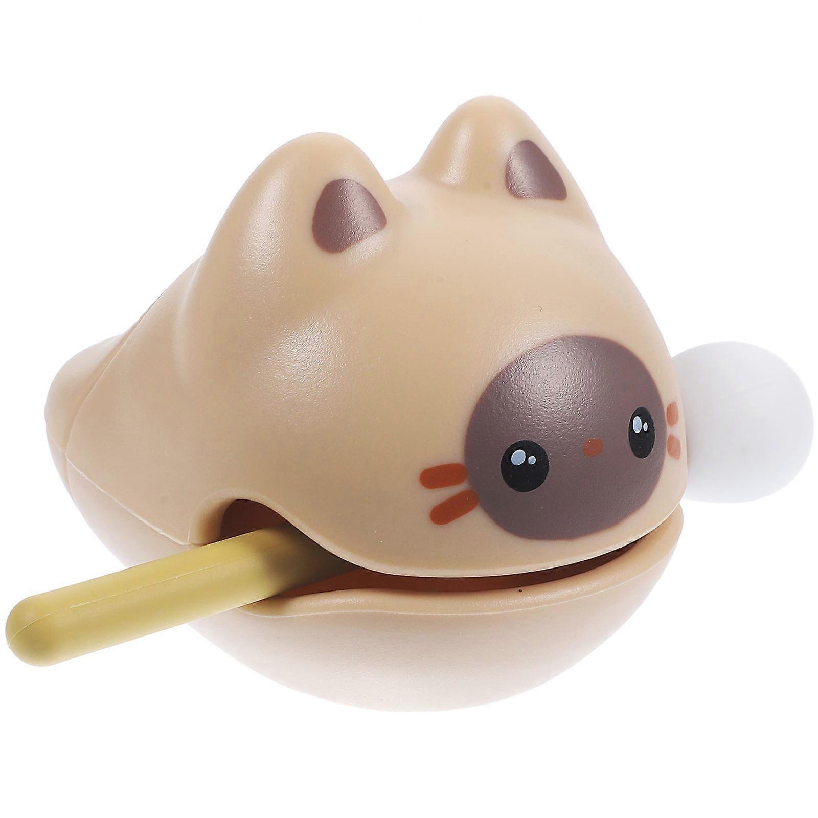 Wooden Fish Temple Block Cat Shape for Playing Use 3Sets Multi Color