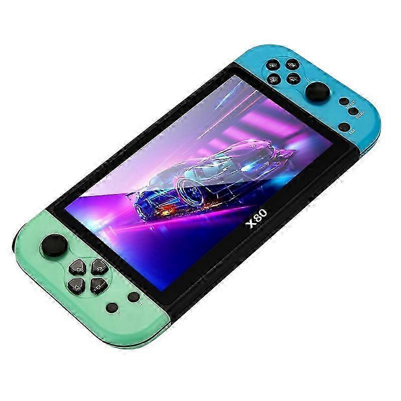 X80 7.0 inch HD Screen Handheld Game Console 20000 Games Video Game Console - Blue Red