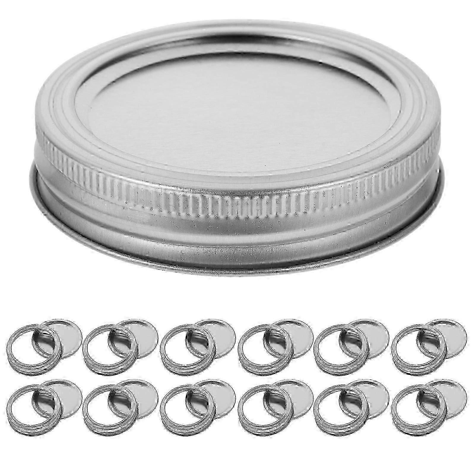 Wide-Mouth Mason Jar Lid Set with Rings Airtight Canning Lids Collection
