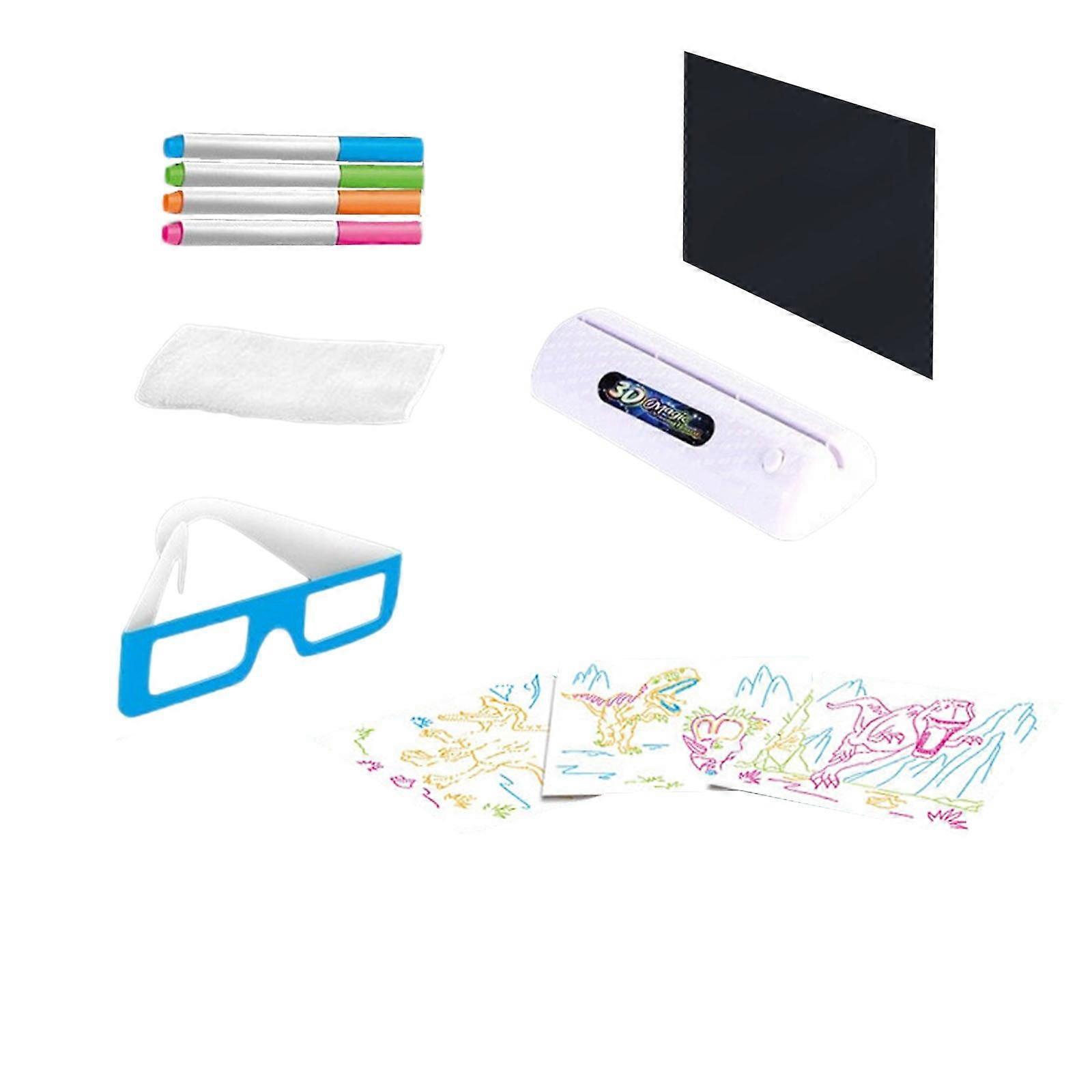 Wooden 4 in 1 Light-Up LED Drawing Tablet for Toddlers 2-4 Years, Includes Wipe Board Cloth & Extras