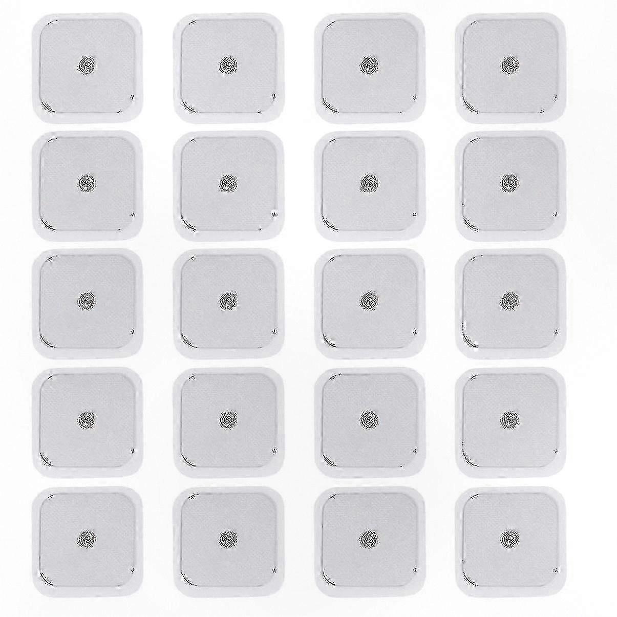 Self-Adhesive TENS Electrode Pads, 5x5cm, Reusable Replacement Pads for Muscle Stimulation Devices (20-Pack)