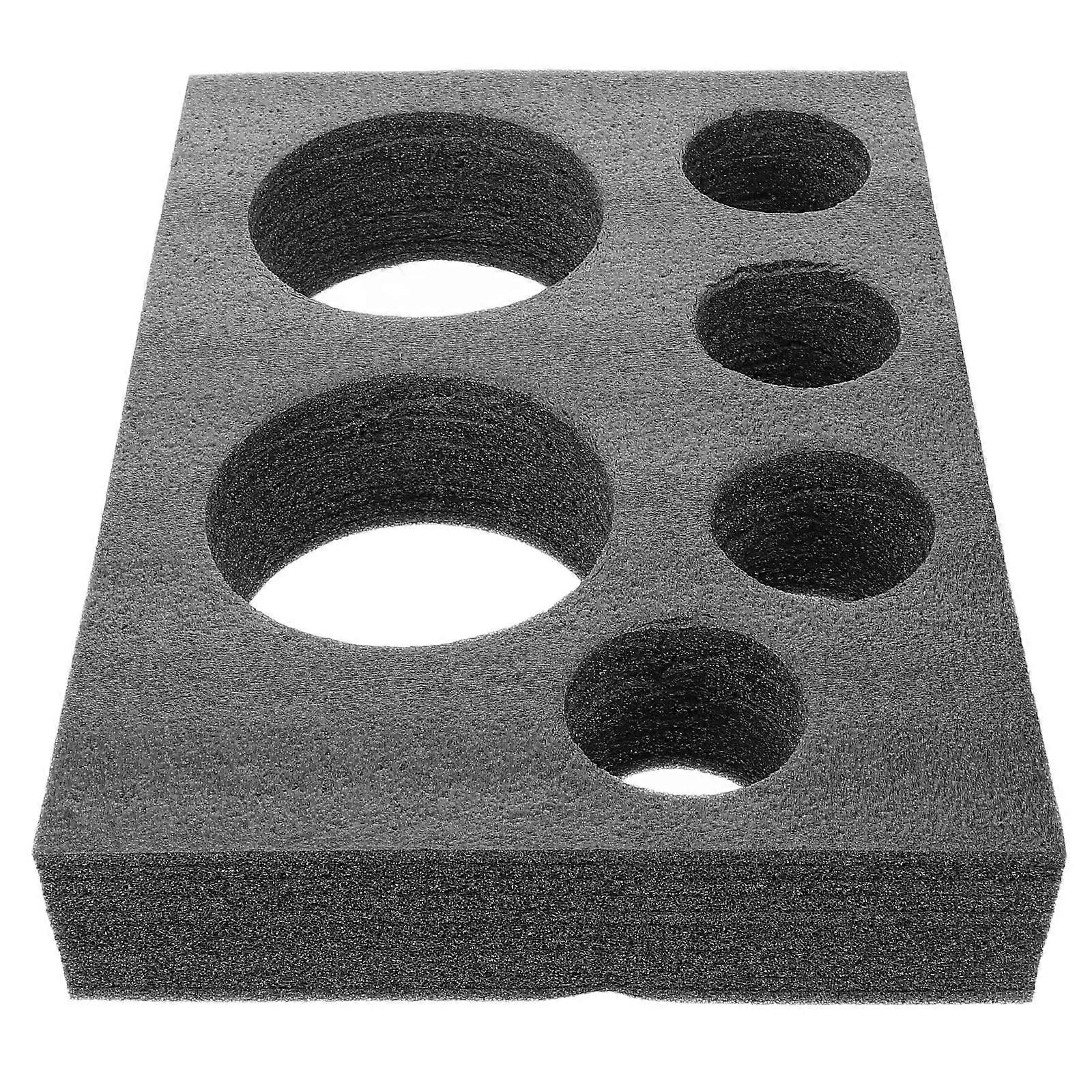 Takeout Cup Holder Black Foam 2Pcs for Beverage Carrying Tray Coffee Carrier