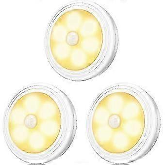 3pcs Led Cabinet Lights With Magnetic Base Motion Detector
