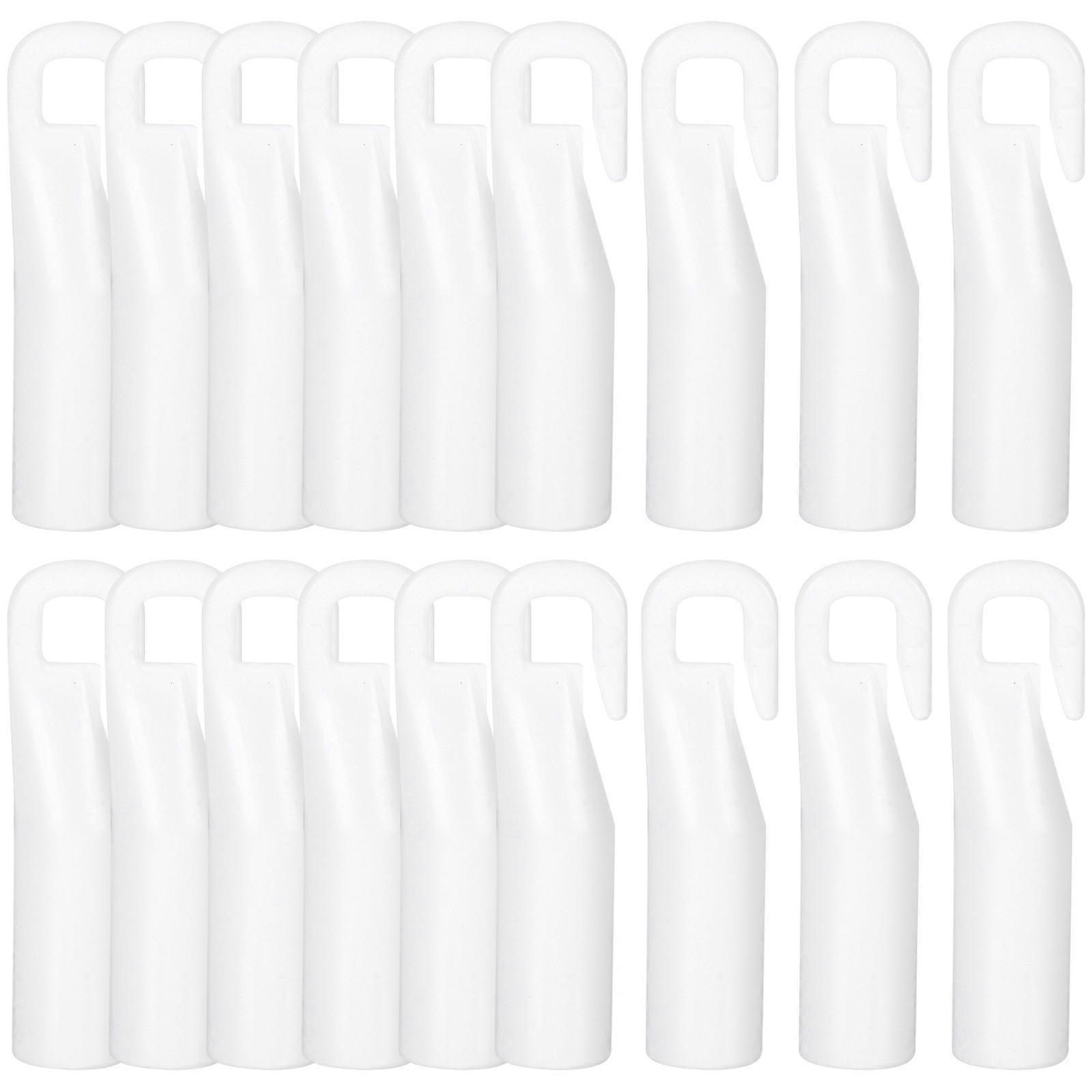 White Wand Tip Hook Blind Rod Connector for Vertical Blinds 60Pcs