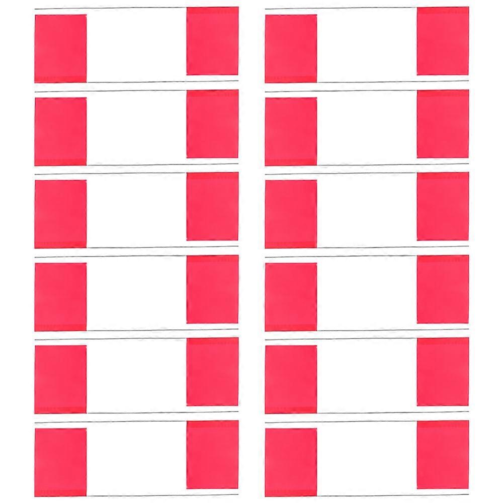 Red Marking Flags PVC with Stainless Steel Stakes for Industrial Use 96Pcs