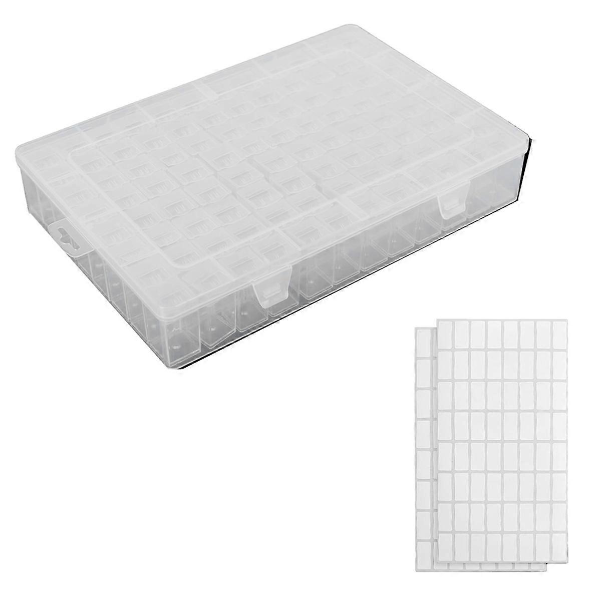 Transparent Large Capacity Storage Containers,96Grid Craft Organizers