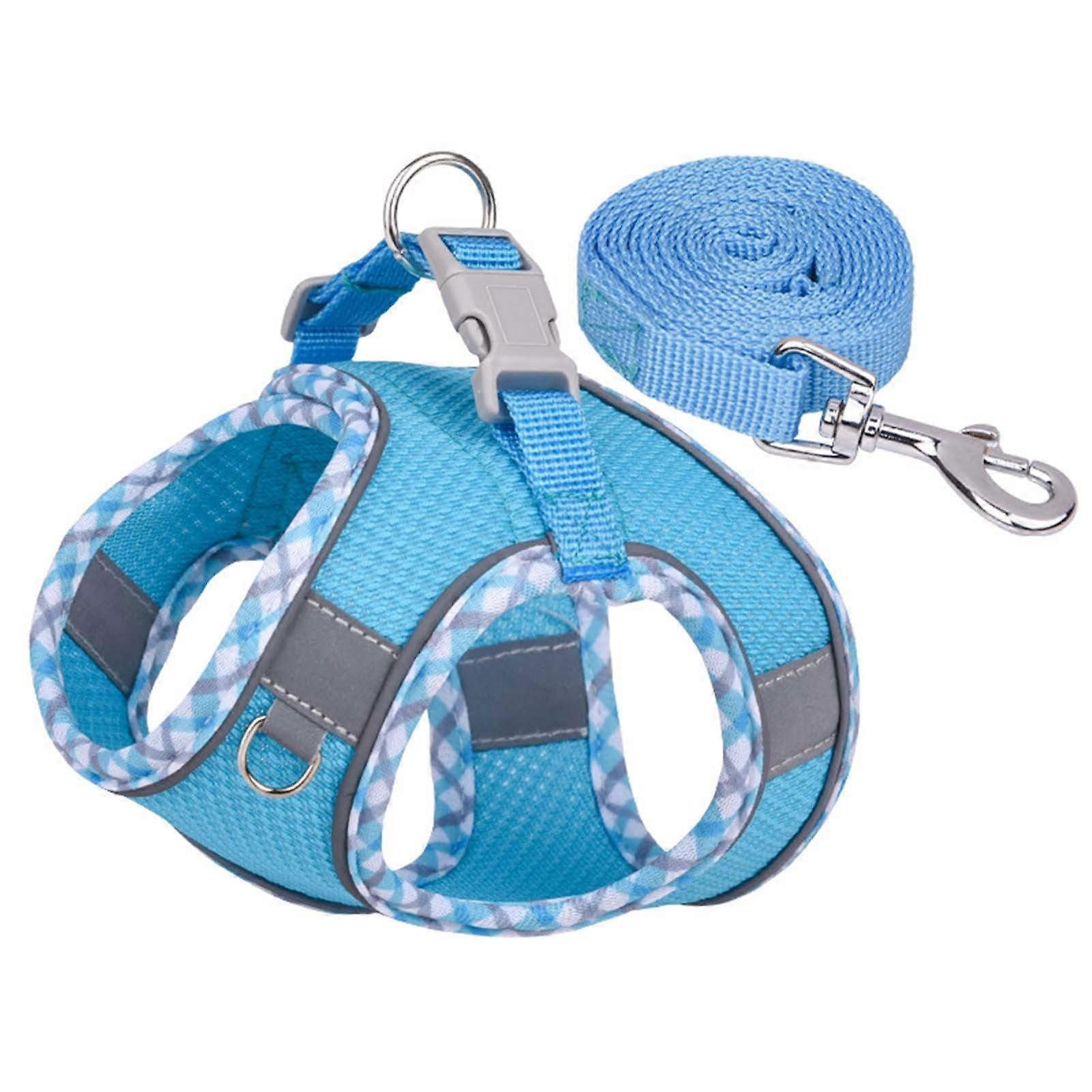 Sehao Dog Harness for Small, Medium, Large Dogs, No-Pull Puppy Harness and Leash Set for Walking, Running, Training, Dark Blue XS
