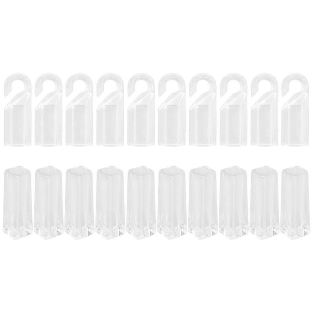 Blind Wand Hooks Replacement 40 Pcs Tip Hooks For Window Treatment Secure Attachment White Plastic Grips
