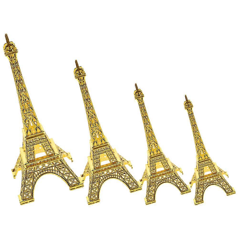 Metal Eiffel Tower Statue for Office Decor 8Pcs Models