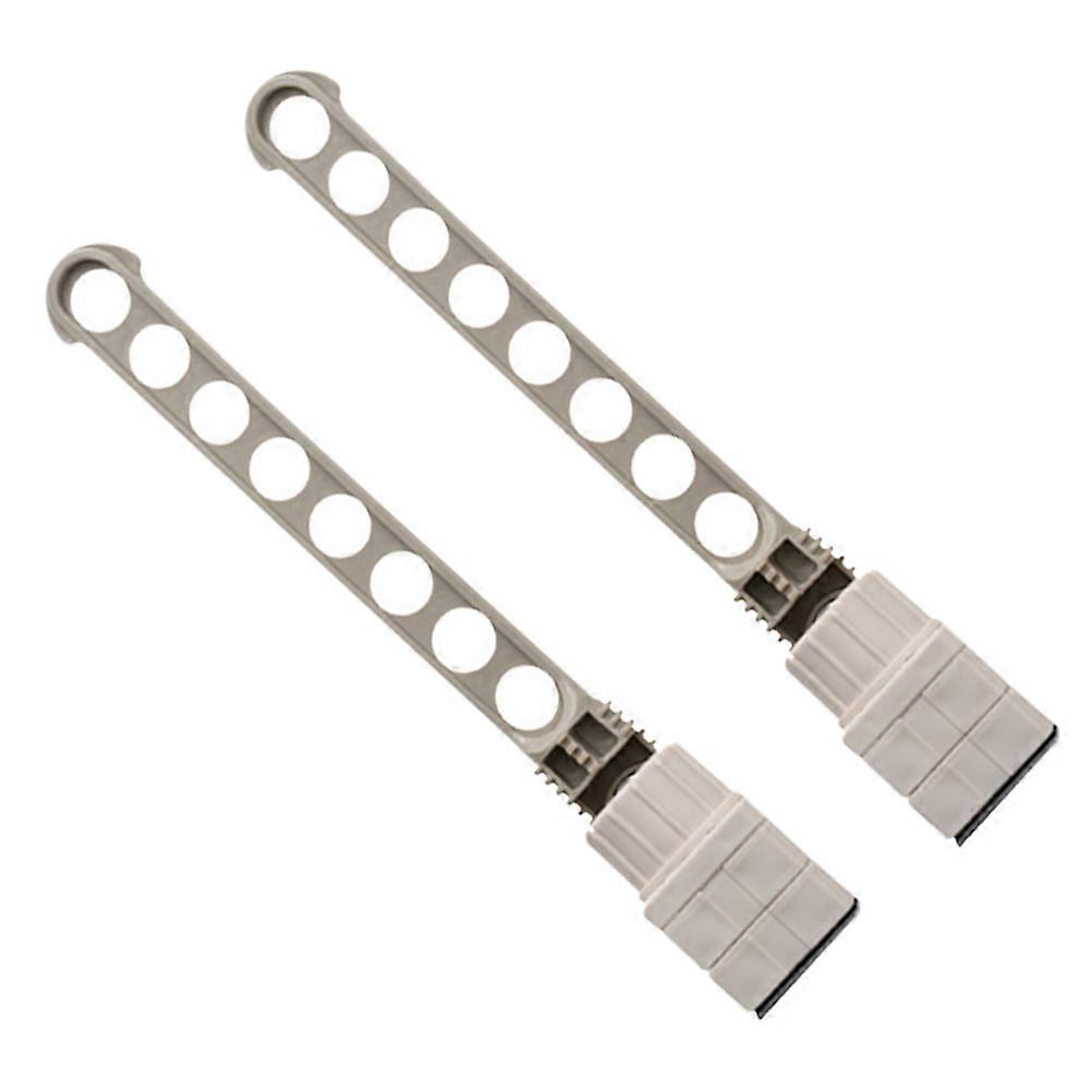 Retractable Drying Rack 2Pcs Indoor Outdoor Use Grey Plastic Unique Shape Space-Saving Organizing