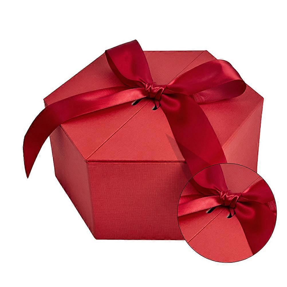 Packing Box Decorative Storage Box Hexagonal Paper Box For Valentine's Day Mother's Day Gift Wrapping 1Pc