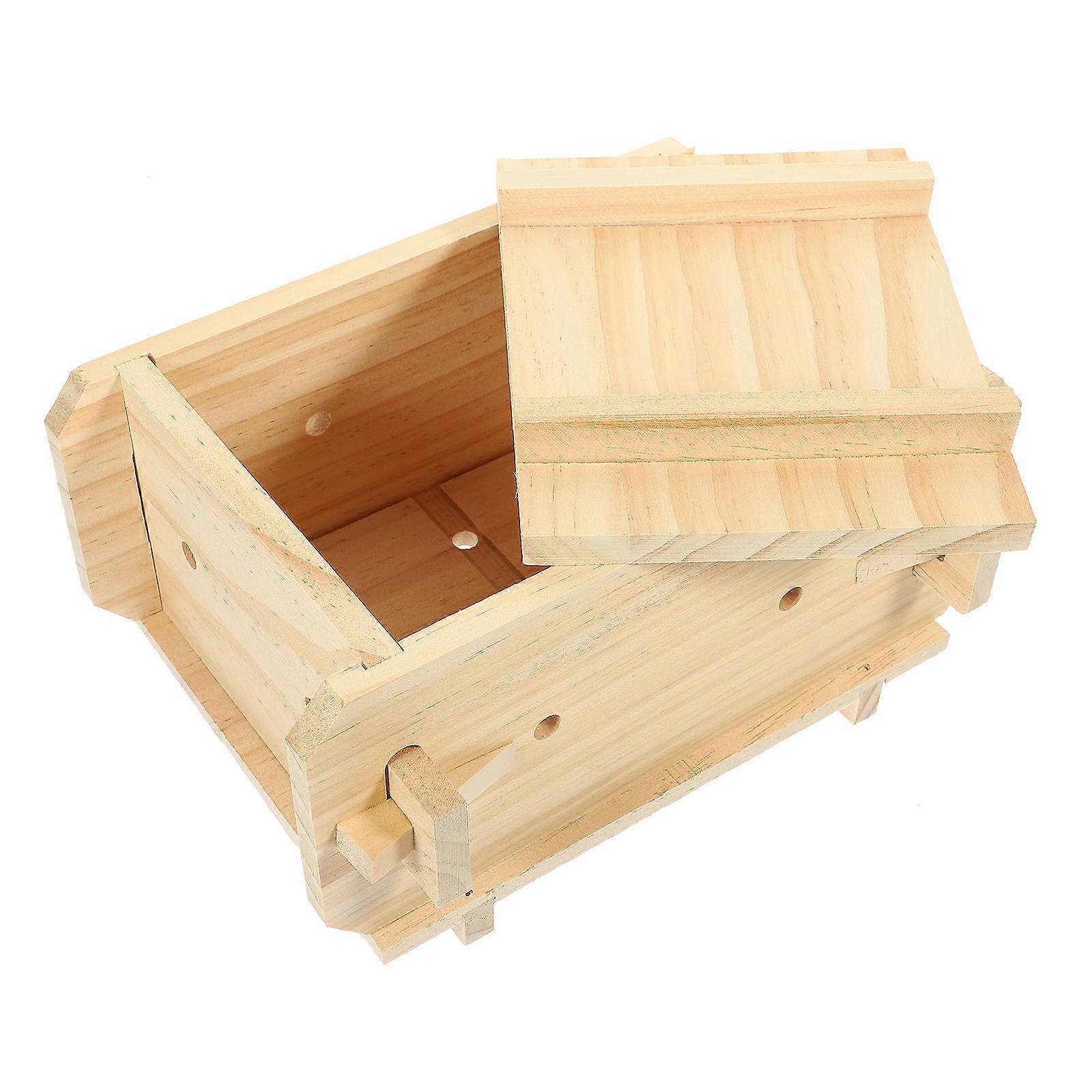 Tofu Making Mold Diy Tofu Maker Home Use Khaki 22.50X12.00X9.00cm Plastic For Baking Enthusiasts 1 Set