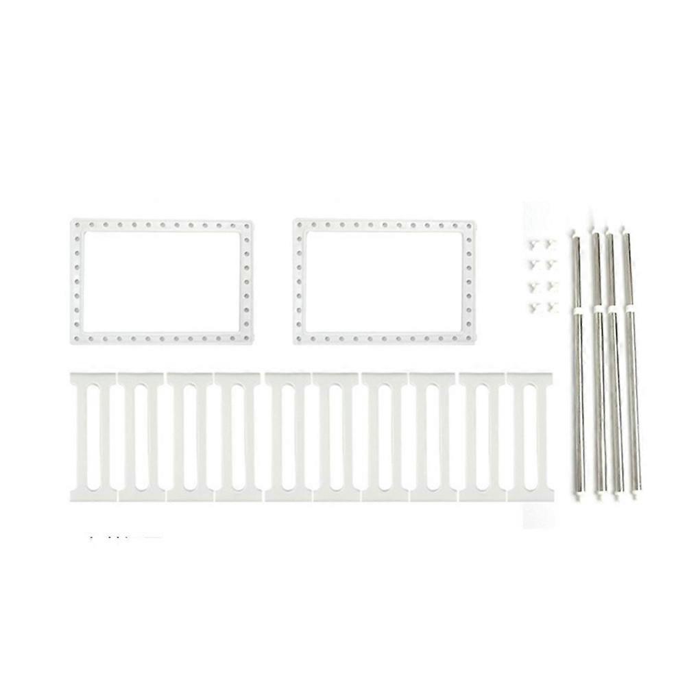 Sink Drain Rack Two Layers Plastic Cutlery Retractable Telescopic Holder White