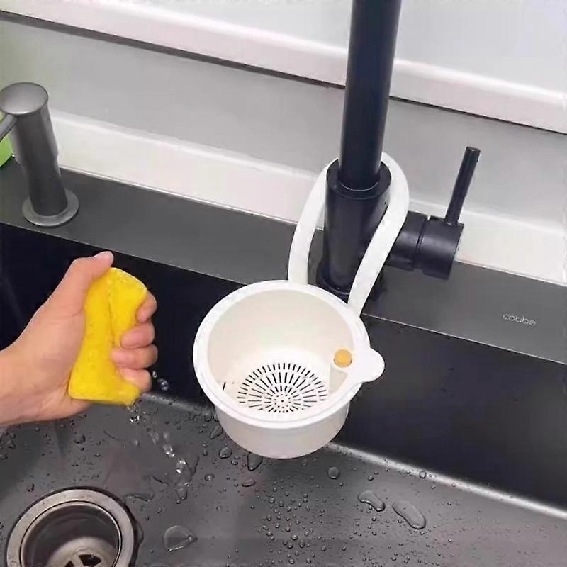 Self-Cleaning Push-Type Sink Strainer Basket - Automatic Food Waste Drain Basket with Removable Bottom, Easy Installation