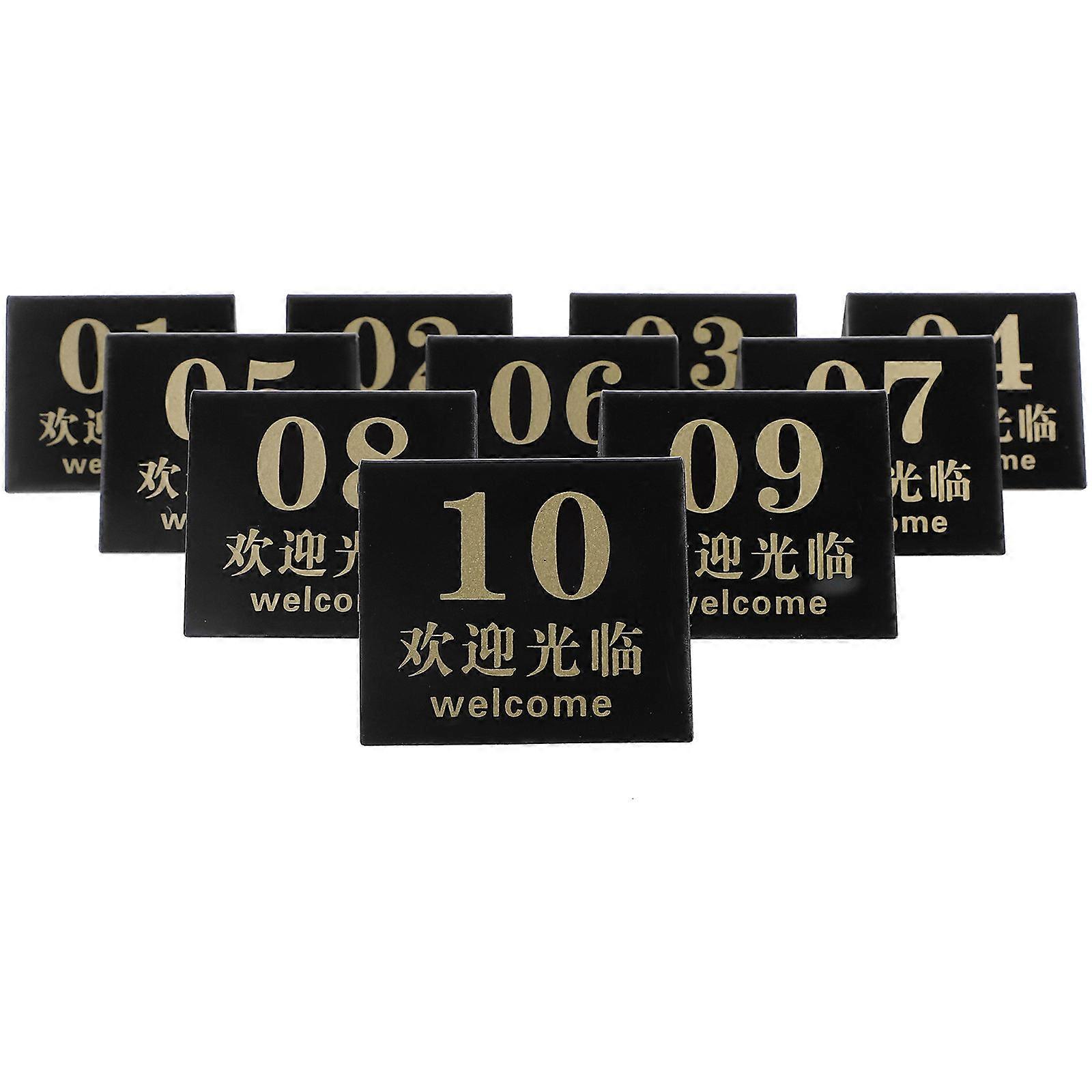 30 Pcs V Shaped Acrylic Number Markers Suitable For Table Identification In Restaurants And Daily Life Use