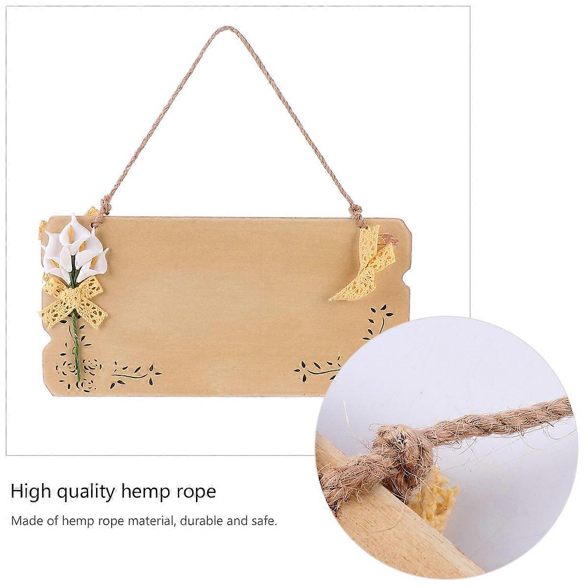 Mediterranean Style Wooden Plaque 2Pcs For Home Decoration Featuring Rectangular Shape And Light Brown Color With DIY Functionality