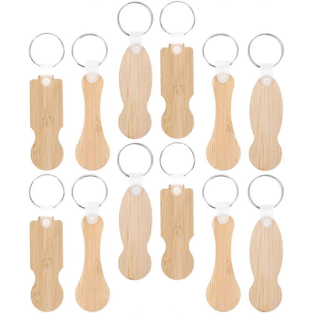 Bamboo Key Ring Shopping Trolley Token for Daily Use 60Pcs Pack