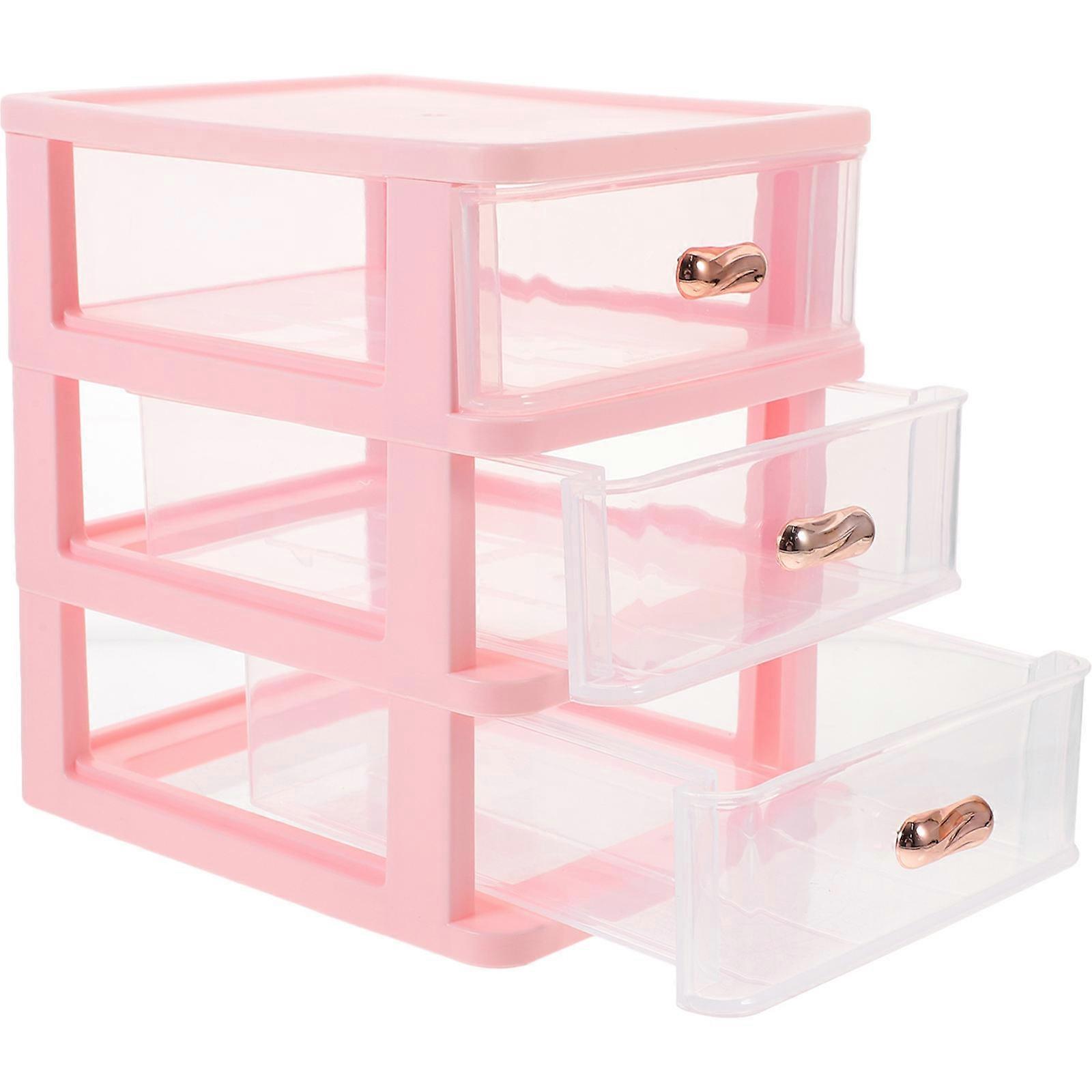 Desktop Organizer File Box for Storage 3Pcs Plastic Drawer Storage Box