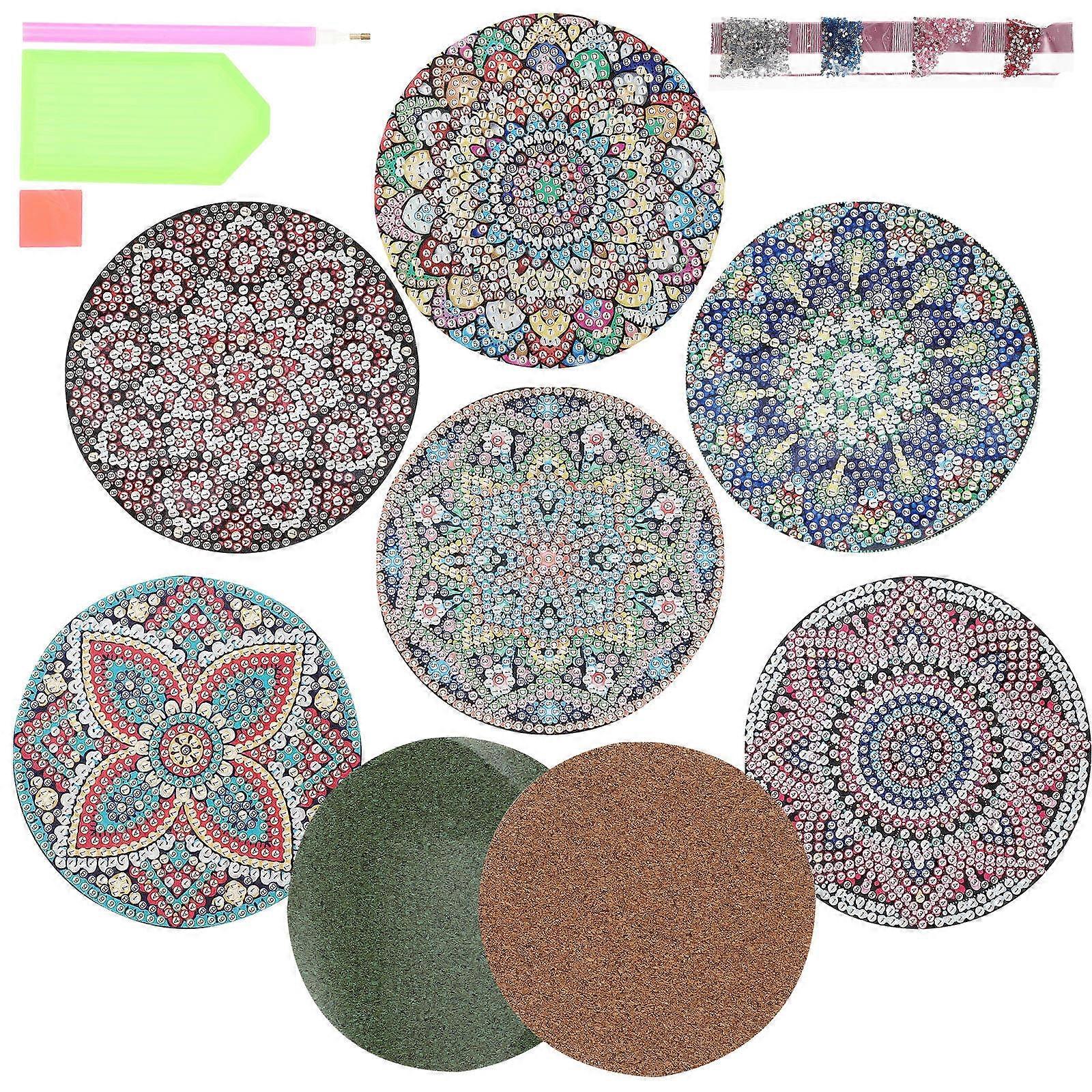 Elegant Acrylic Coasters Heat-resistant Cup Mats For Parties 9.5X9.5cm Assorted Color 12-Pcs