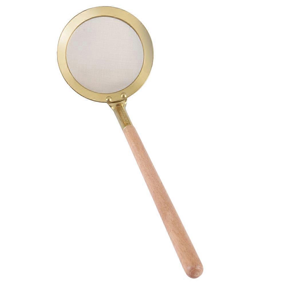 Multi-Functional Skimmer Spoon 2Pcs Made Of Stainless Steel With Wooden Handle Ideal For Straining Food And Preserving Broths In 28 X 7.5 X 2cm Size