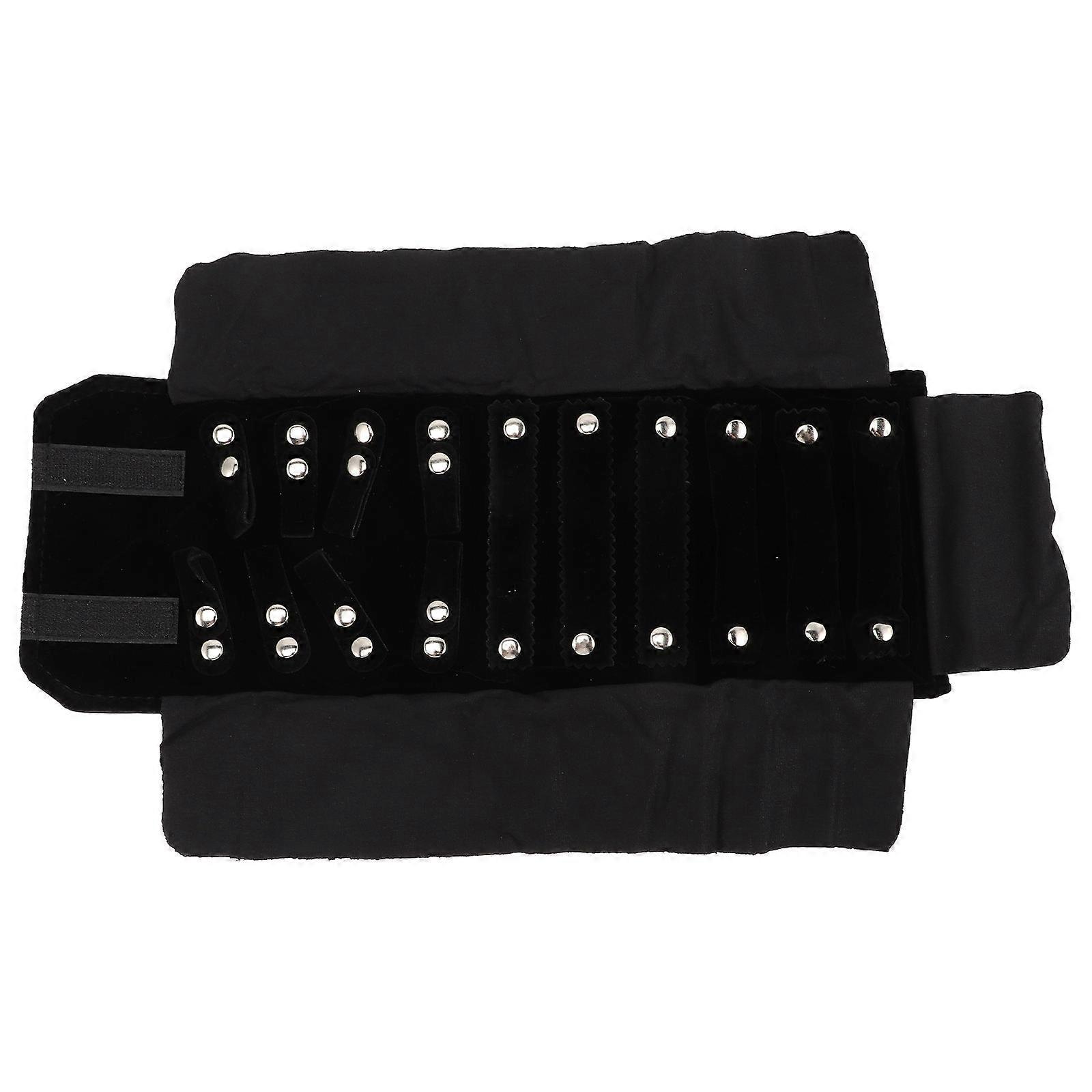 Jewelry Storage Bag Finger Ring Organizer Bag For Home Use In Black With Simple Design 1Set