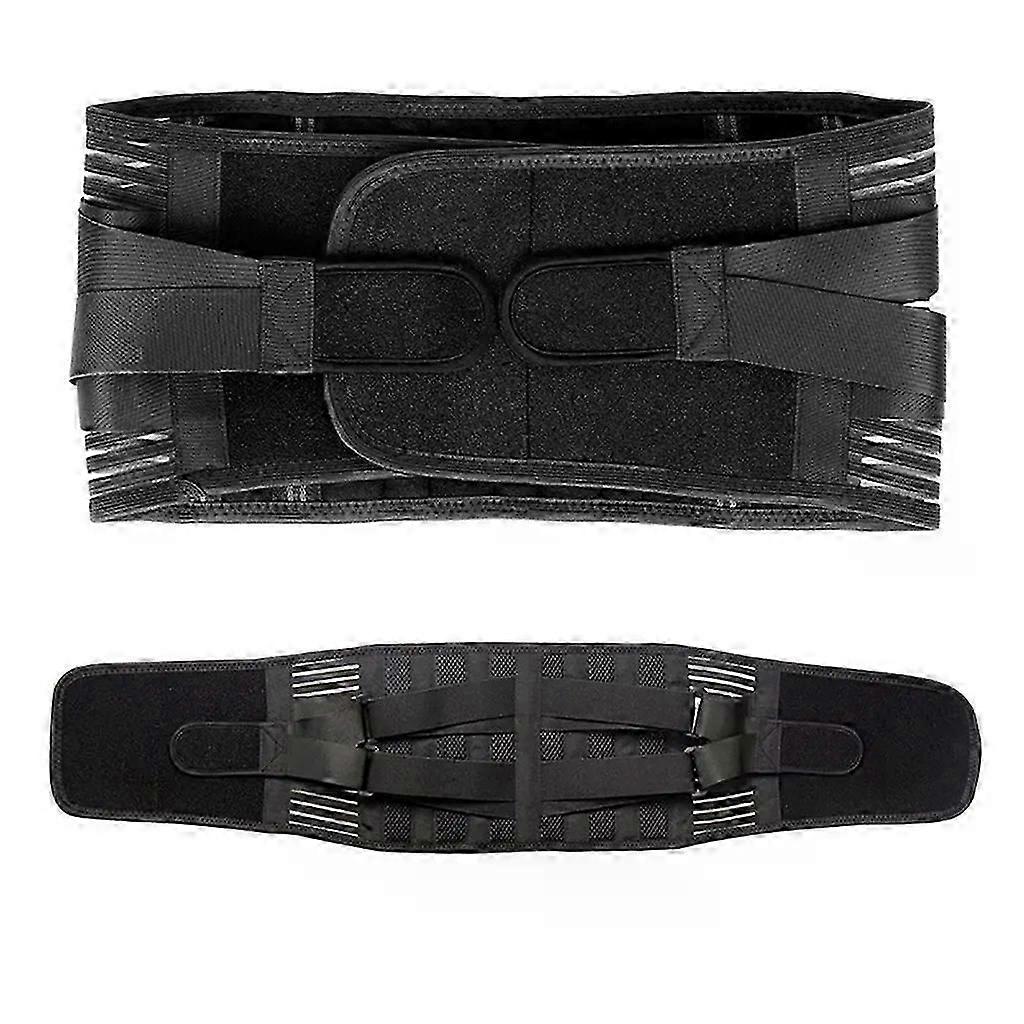 Back support belt with 4 struts for men and women, comfortable back brace with 3D lumbar p