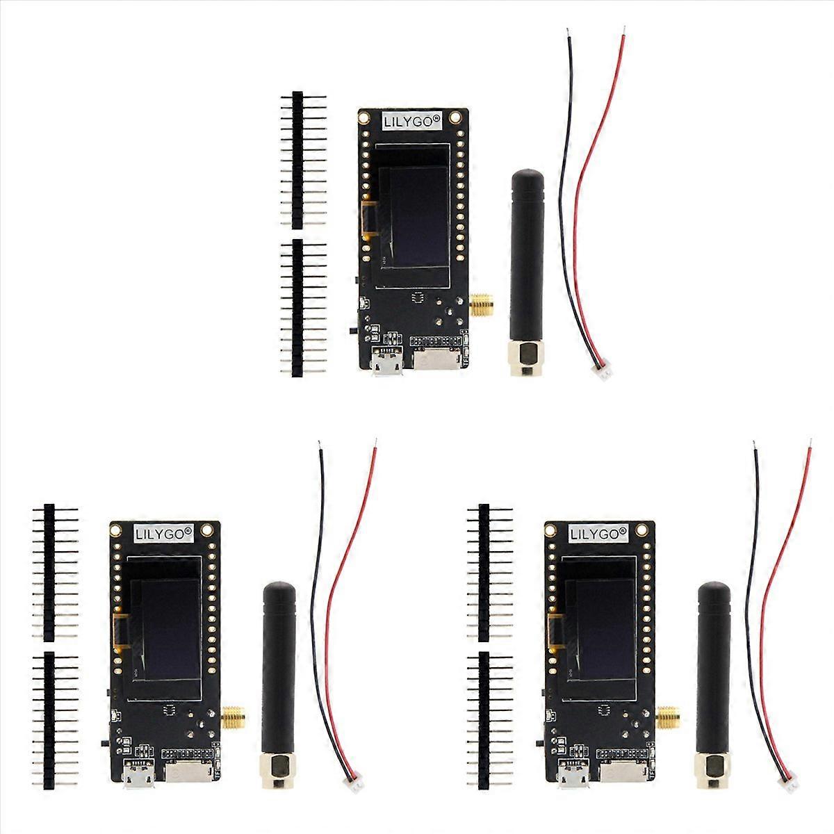 3X LoRa32 V2.1 ESP32 Development Board with WiFi, Bluetooth, 0.96 Inch OLED Display 868MHz LoRa32 V2