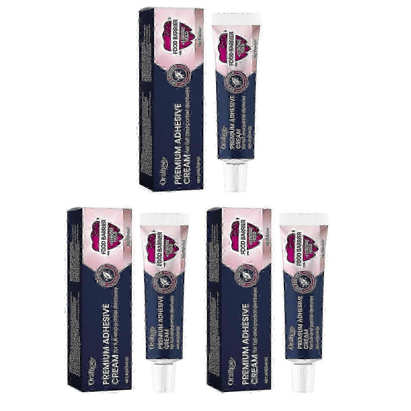 Säkert vattentätt proteslim, extra starkt grepp för övre, nedre eller delproteser