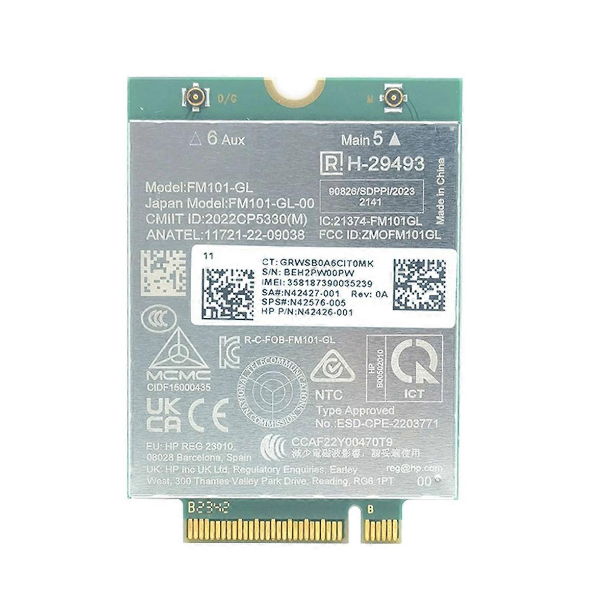 FM101- M.2 4G Module SA: N4247-001 SPS:N42576-005 Cat6 300bps M.2 4G Card for 14 X360 G1i