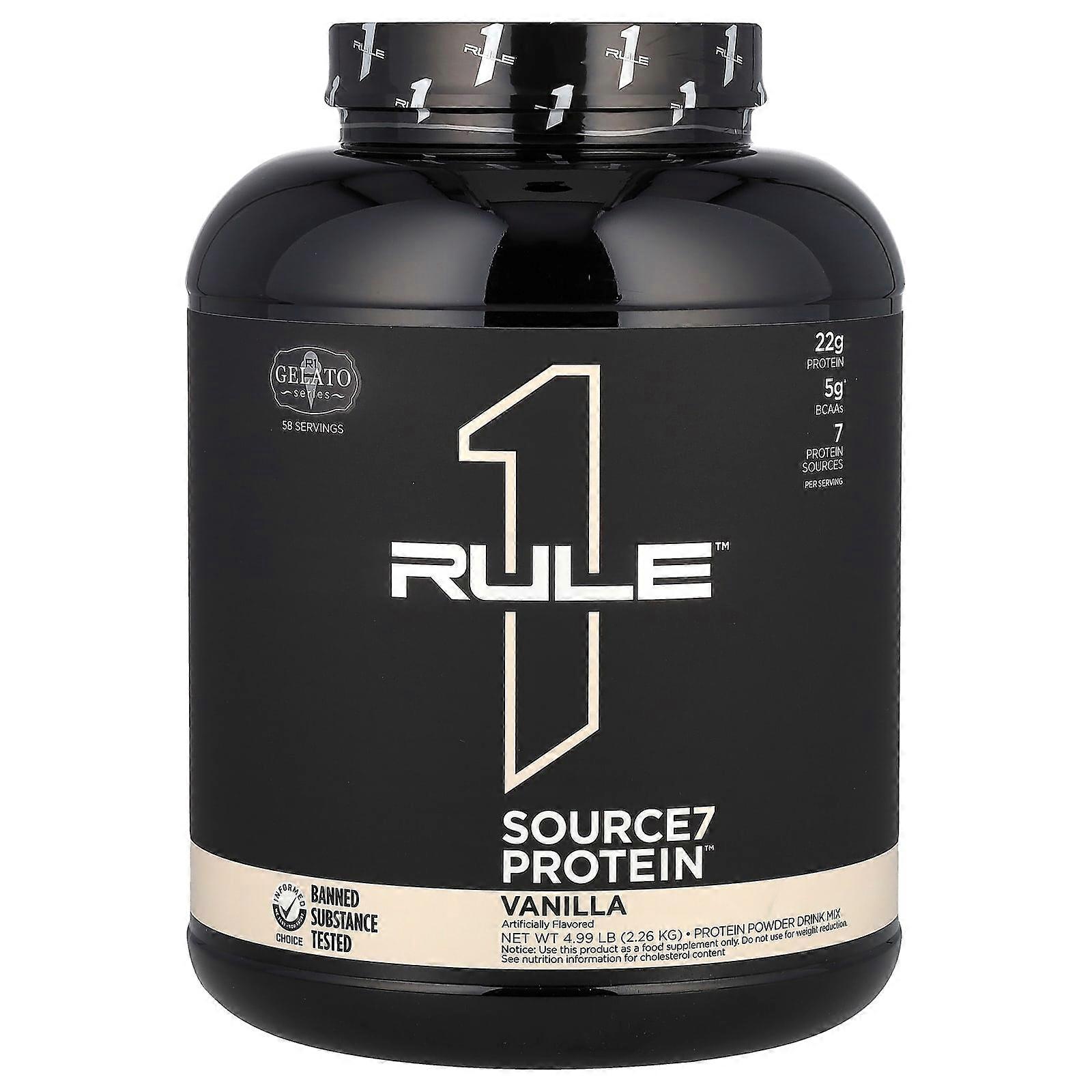 Source7 Protein Powder Drink Mix, Vanilla, 4.99 lb (2.26 kg)