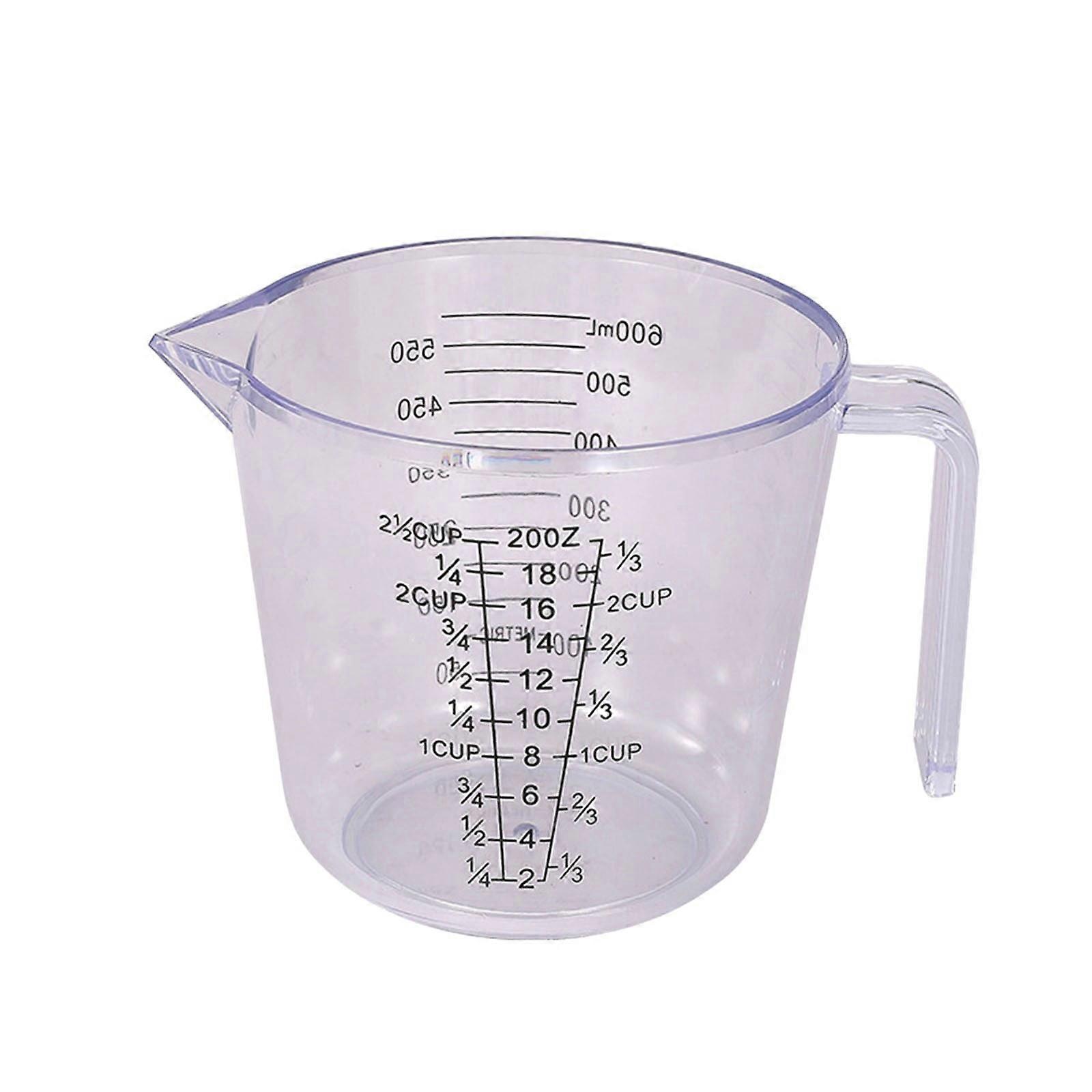Asija Measuring Cup, With Graduated Transparent Measuring Cup Thickened , 20 oz, Clear