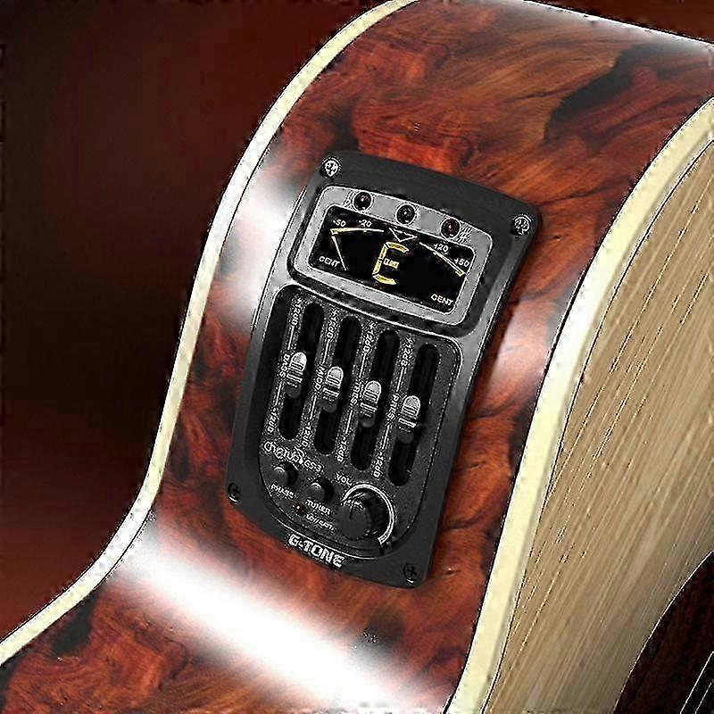 2025 Cherub GS-3 chitară acustică pickup preamplificator sistem 4-band Eq egalizator cromatic tuner fază efect pick-up pentru accesorii chitară