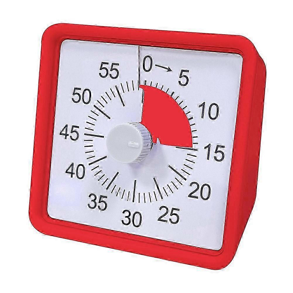 60 Minute Visual Timer for Kids, Visual Countdown Timer for Office Kitchen Pomodoro Timer with Silent Operation