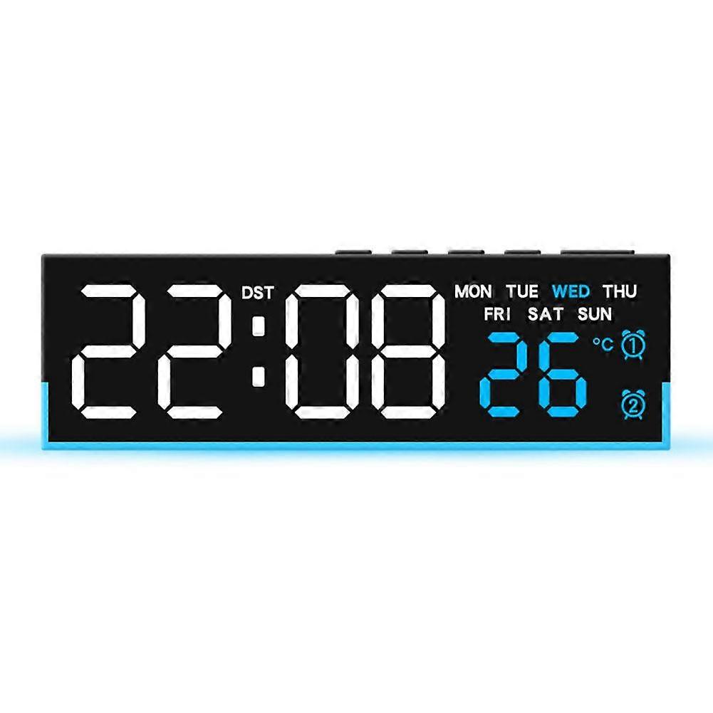 Led Digital Alarm Clock With Temperature & Calendar Atmosphere Lights