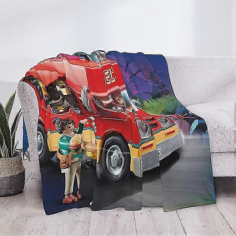 Blanket Playmobil The Movie Custom Name Blanket Printed Soft Flannel Fleece Warm Video Games Throw Blankets For Home Bed Couch Bedspreads