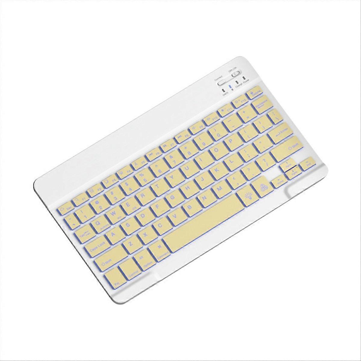 Teclado retroiluminado de 10 polegadas Bluetooth Protable Mini Mute Keyboard C