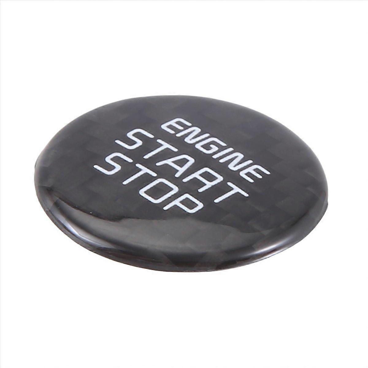 Engine Button Cover Klistermärke för kolfibermönster