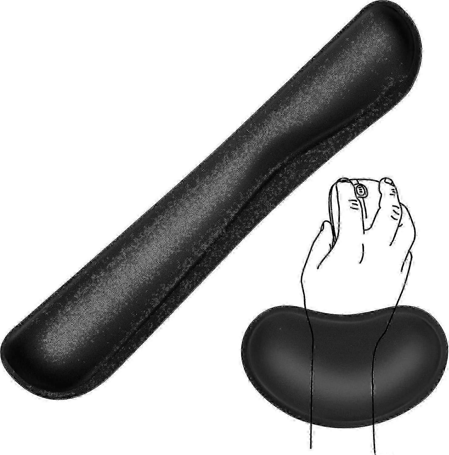 Optimized Keyboard Wrist Rest Mouse Pad with Ergonomic Design & Memory Foam for Comfortable Typing