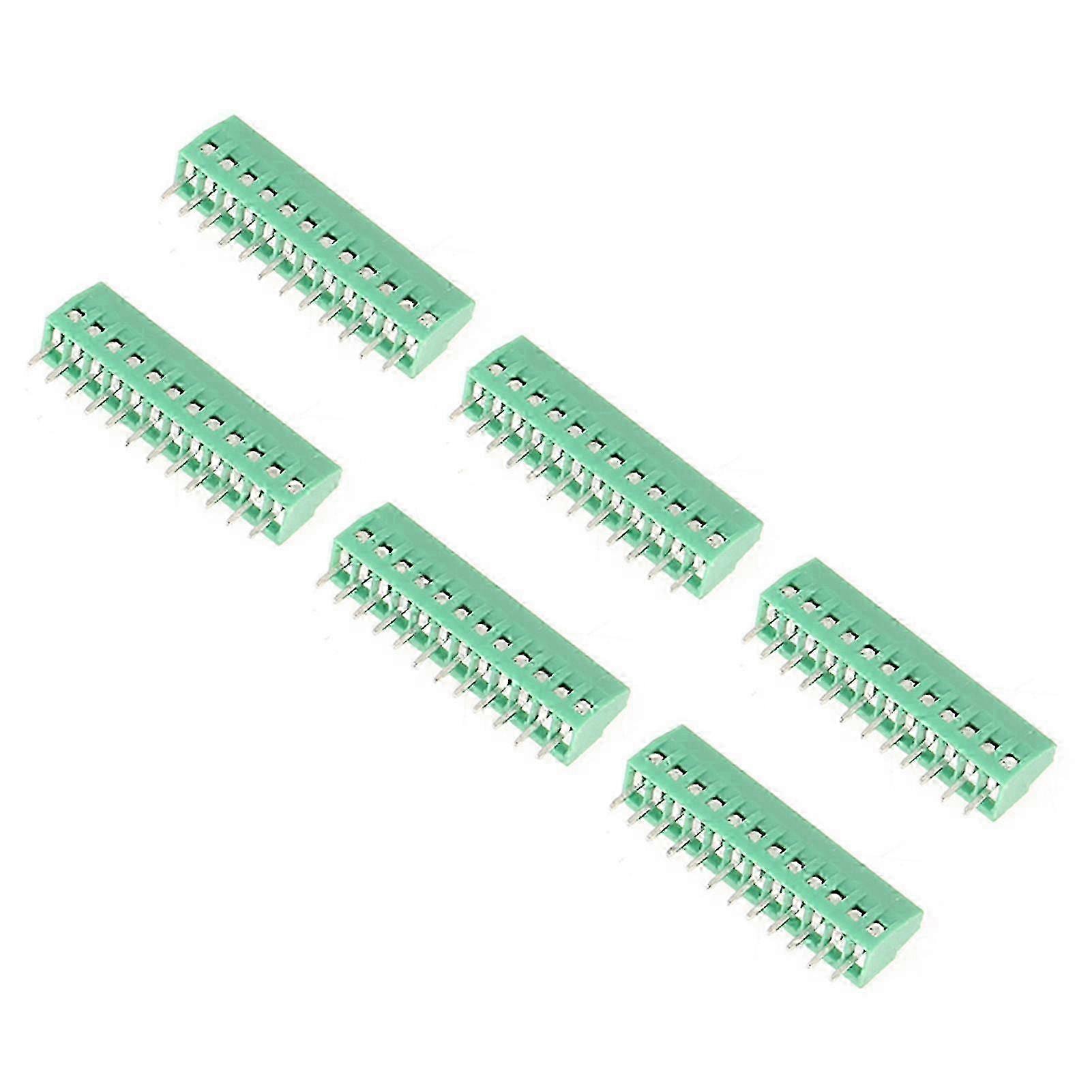 10pcs/set Universal Green PCB Screw Terminal Block Connector, 12 Pin, 2.54mm Pitch, for 25-26s Fastening System