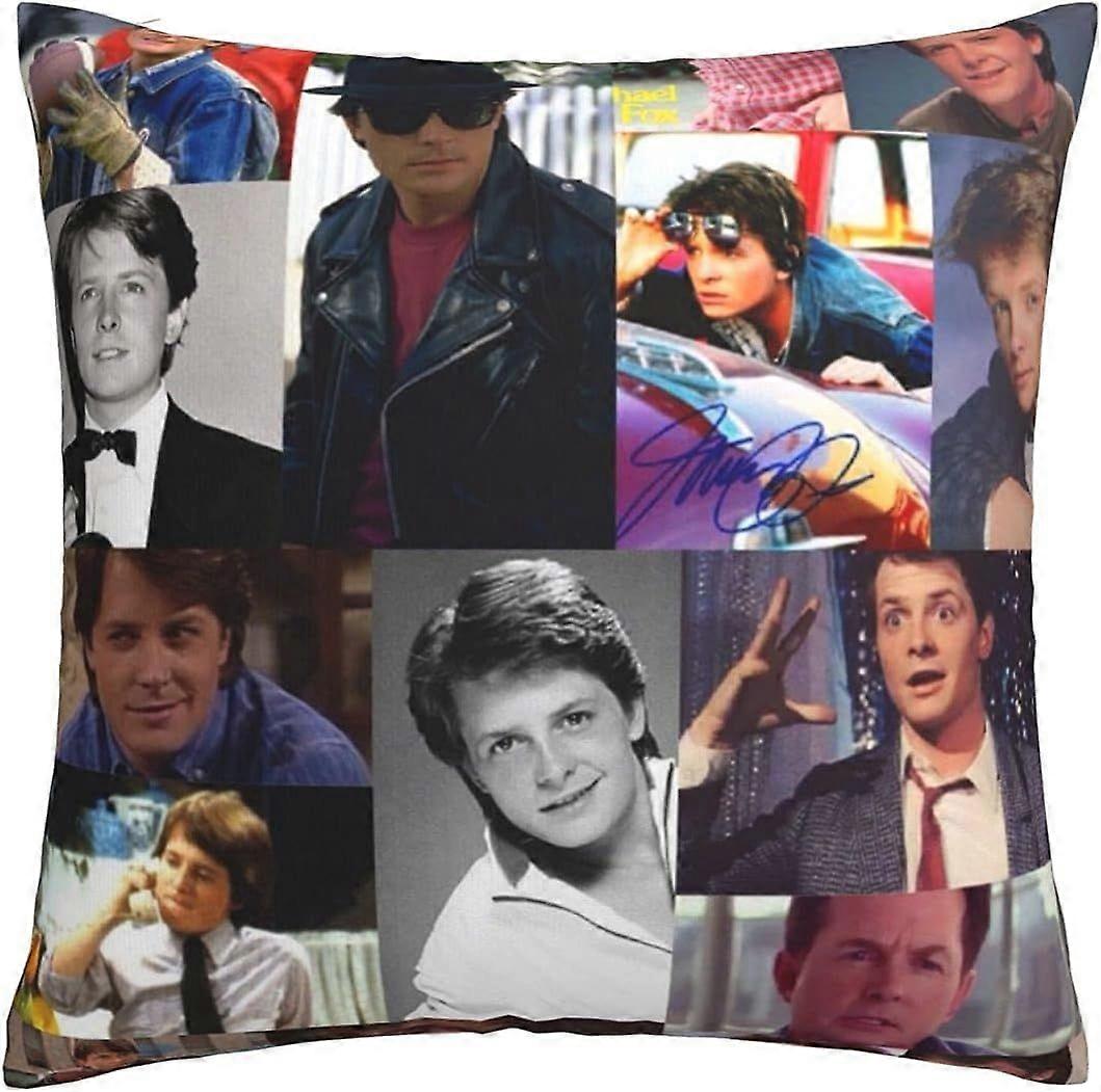 y603マイケルJ.フォックス多目的枕カバーソフトスロー枕ケース運転、読書、テレビ、睡眠、仕事、暖房、あなたのボディグアーのためのクッションカバー