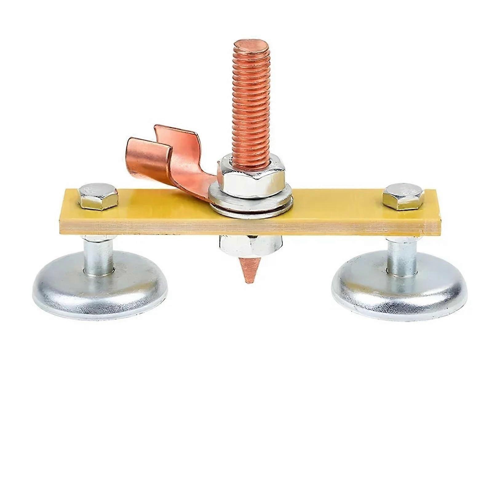 Welding Ground Clamp Single And Double Head Stability Copper Tail Magnetic 1 Piece Double Head Style 2