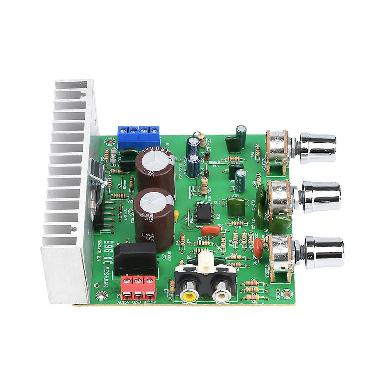 Professional Double Channel Digital Power Amplifier Board TDA7265 12-15V Power Stereo Module for Prototyping Project Multicolor