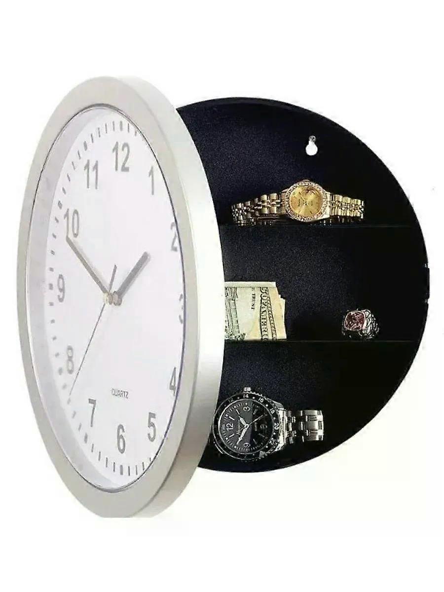 Wall Clock Safe Box Secret Stash Security Secret Key Hidden Safe Lock Money Compartment Cash Hide Case Storage Locker For Home
