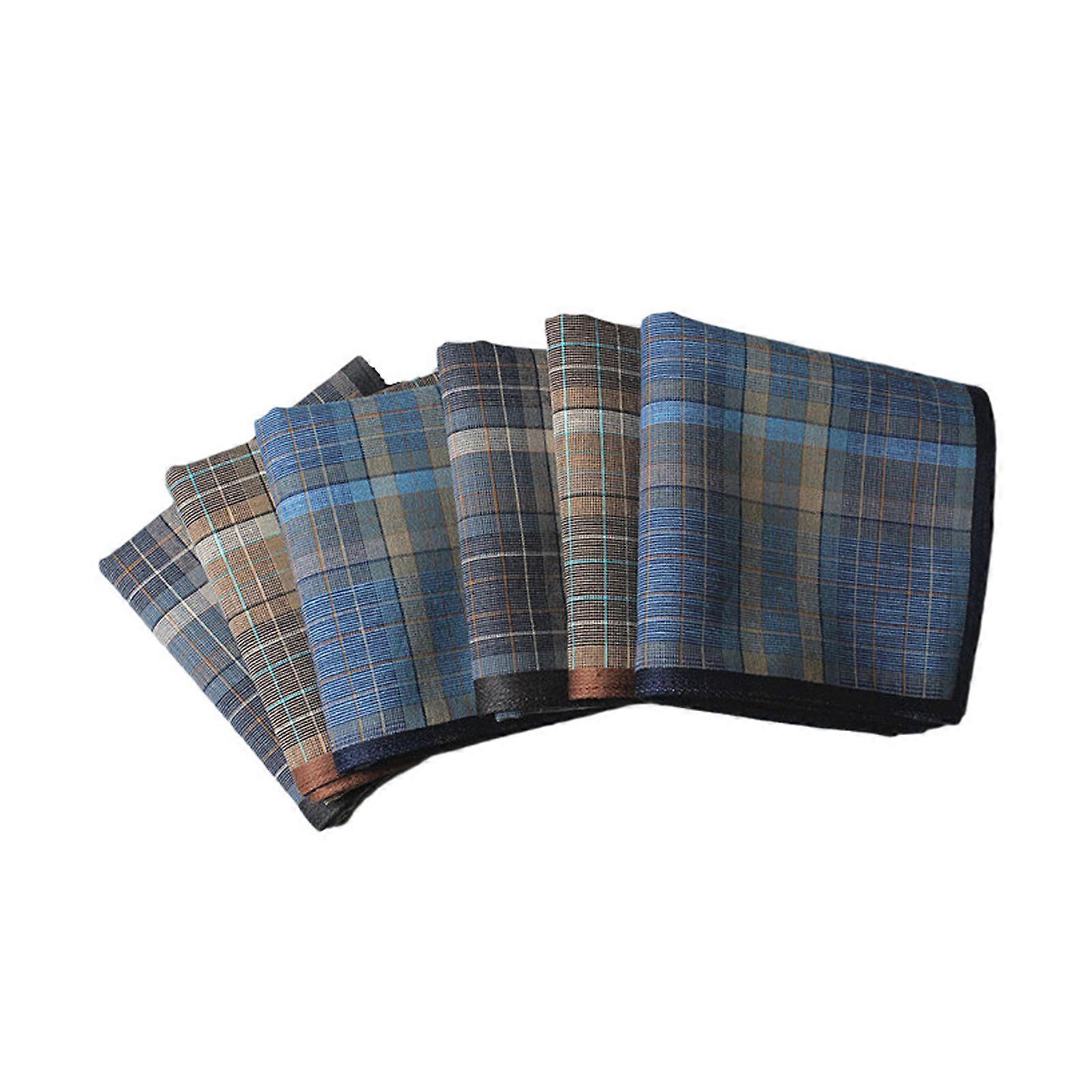 40x40cm Male Lattice Handkerchiefs Random Color Hankies Pocket Lattice Pattern Pocket Square Handkerchiefs for Male Multicolor