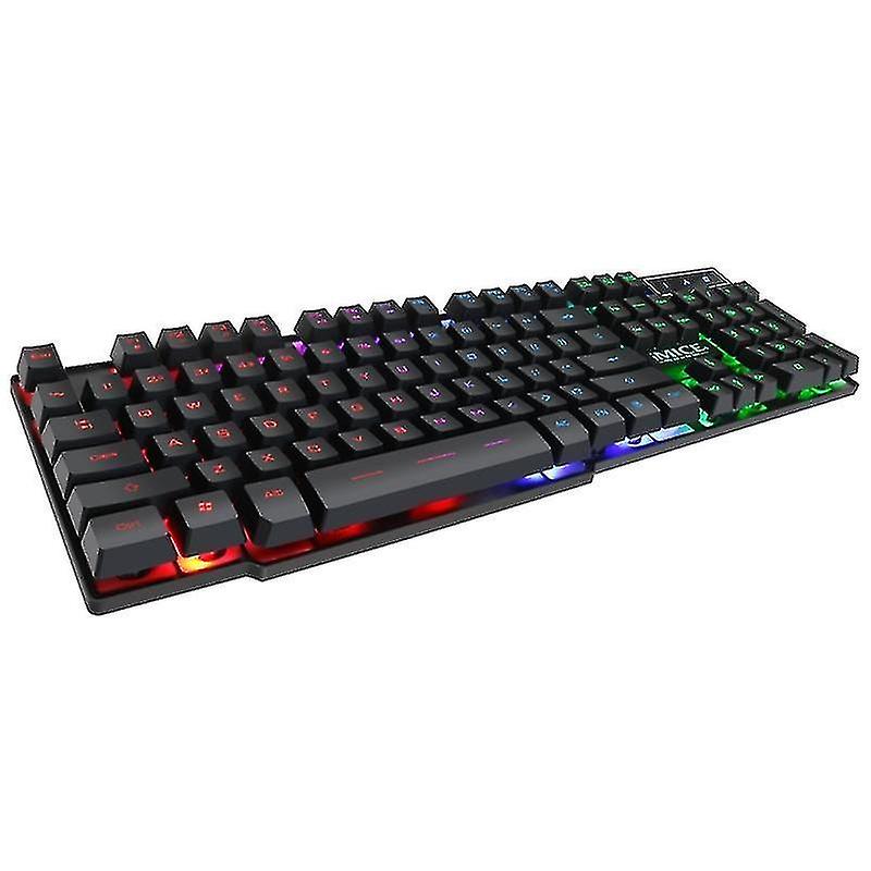 Computer Accessory Sets Imice Ak-600 Wired Usb Floating Keycap Characters Glow Backlit Gaming Keyboard Black