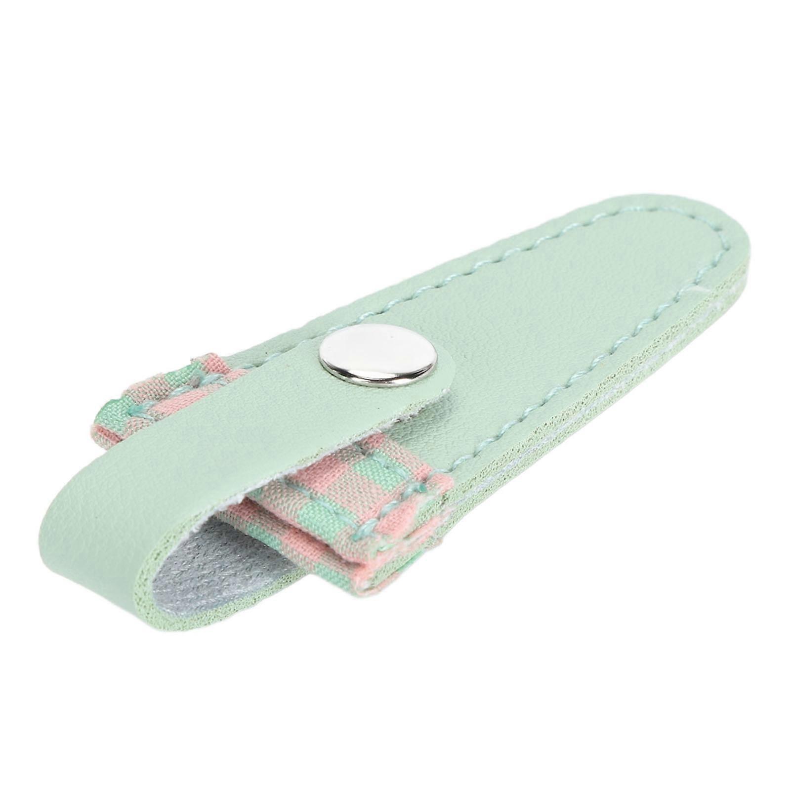 Sömnad Sax Slida Skyddande PU Läder Sax Täckskydd Broderi Sax Slida för Broderi Sömnad Quiltning Rosa Grön