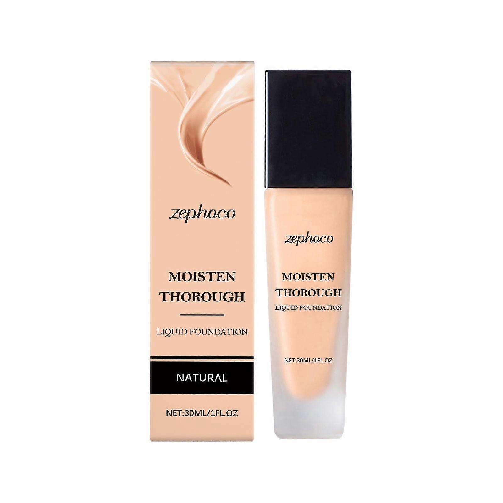 Zephoco Moisturizing Liquid Foundation Series Natural Lasting Non-Makeup Light Non-Sticky Matte Moisturizing Liquid Foundation