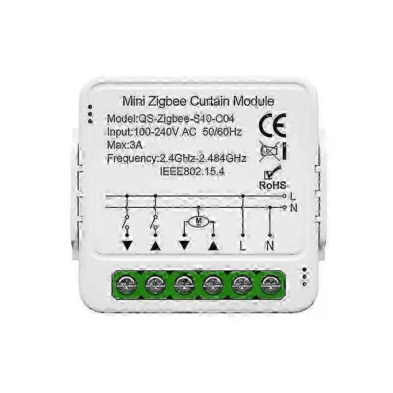 Tuya ZigBee/WiFi Smart Curtain Switch Module For Roller Shutter Blinds Motor QS-S10-C04/ECC02 Switch Support Google Home Alexa