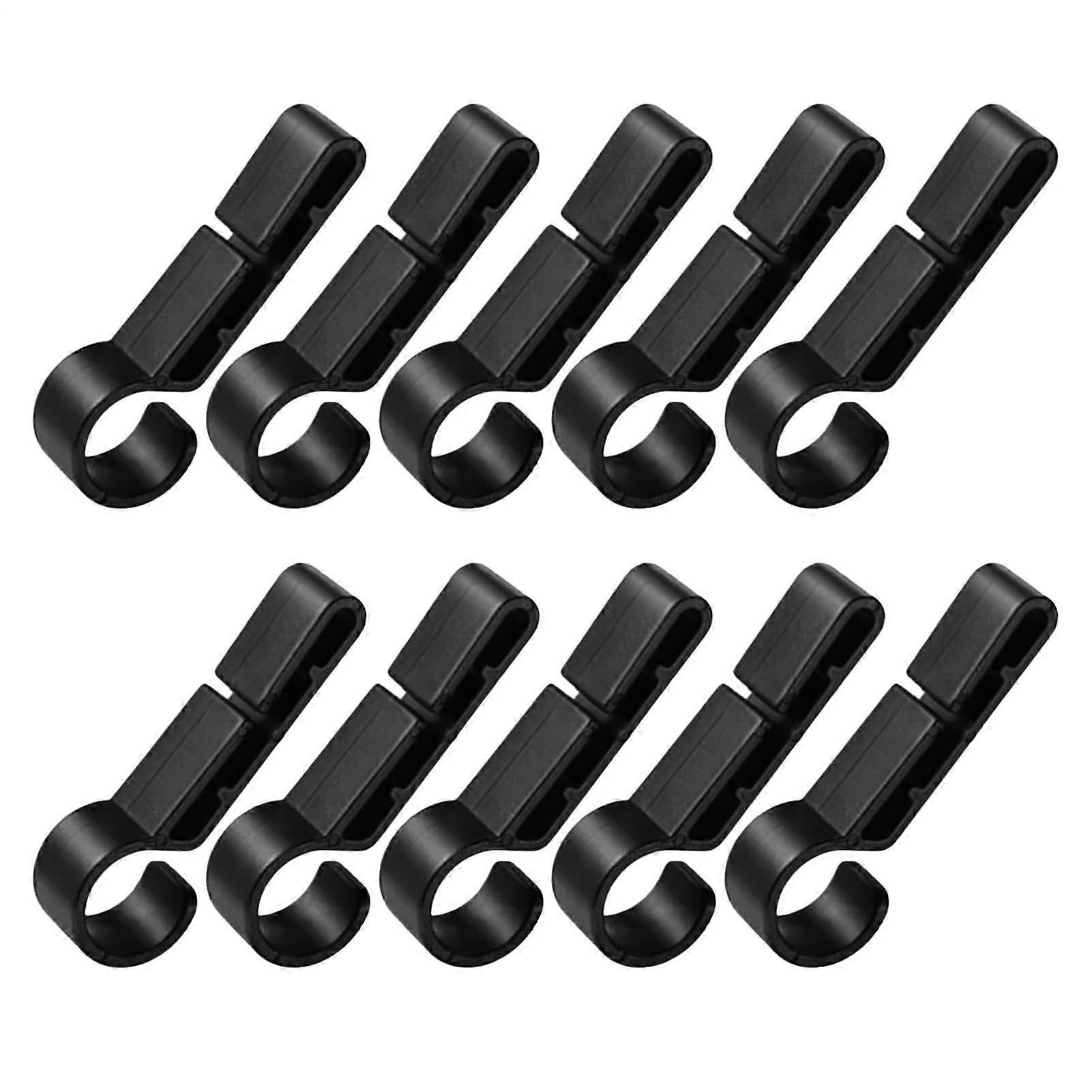 Headlamp Clips for Hardhat 10 Piece Set Helmet Headlight Safety Hooks Hard Hat Clamp for Maintenance Construction